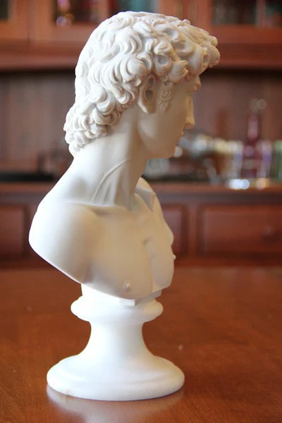 David Bust By Michelangelo 11" High Sculpture - Image 4