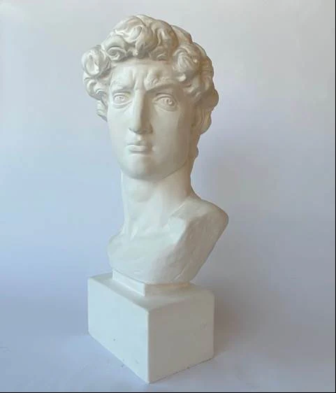 Head David by Michelangelo Bust Sculpture 24" H - Image 2