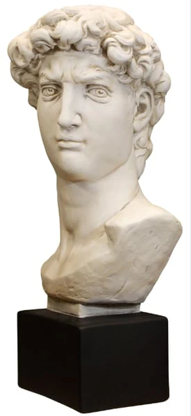 Head David by Michelangelo Bust Sculpture 24" H - Image 5