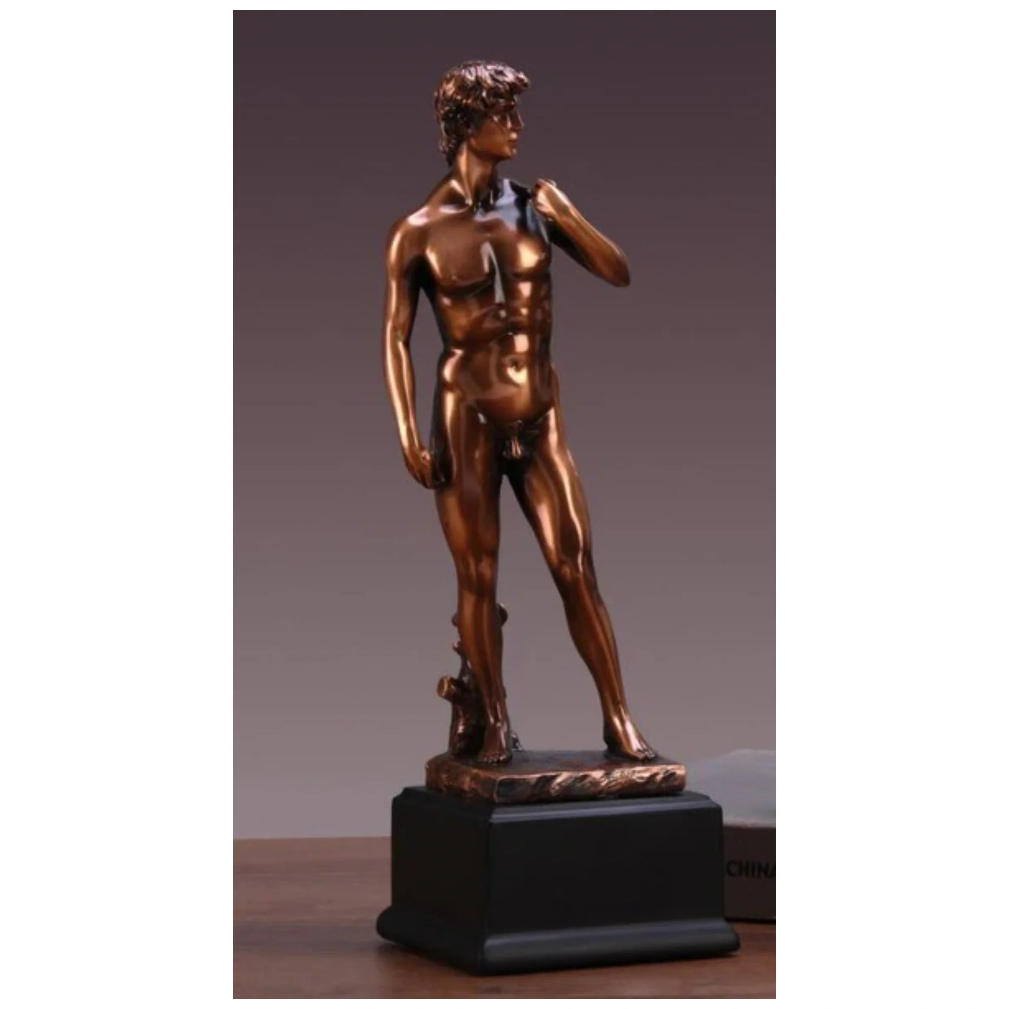 David By Michelangelo Statue on Base 12" H