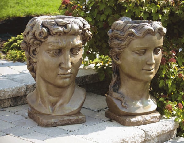 David & Diana Garden Planter Bust Pair - Image 2