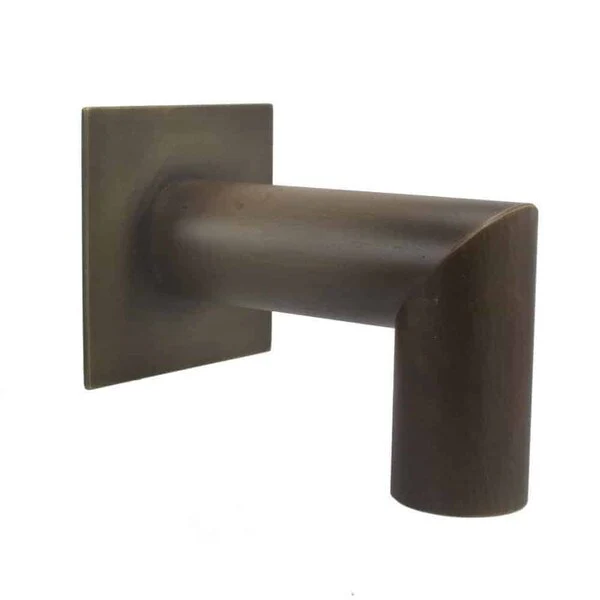 Deco 90 Degree Downspout w/ Square Backplate – 1.5″
