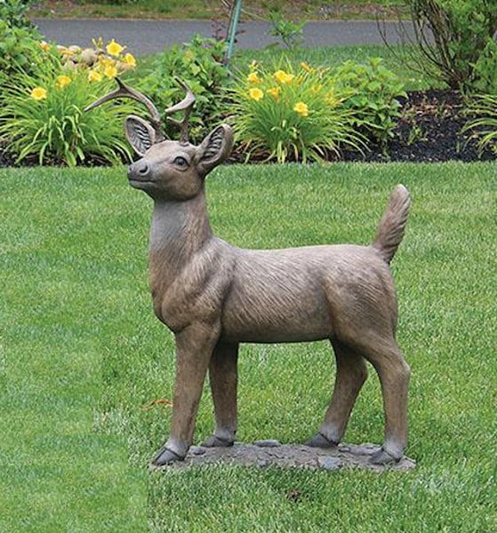 Deer Buck Standing With Antlers 32.5" H - Image 2