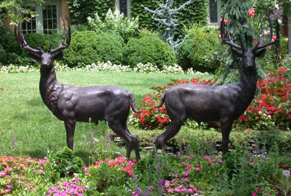 Majestic Buck Pair Statues Left & Right 78" High - Image 4