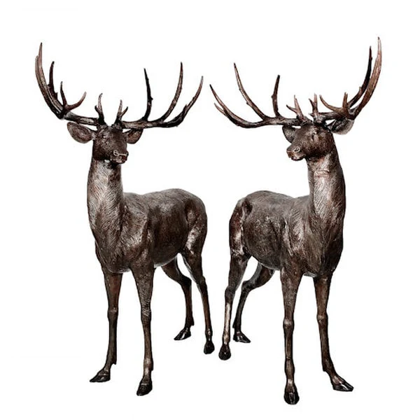 Majestic Buck Pair Statues Left & Right 78" High - Image 5