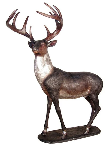 Deer White-tailed Bronze Sculpture