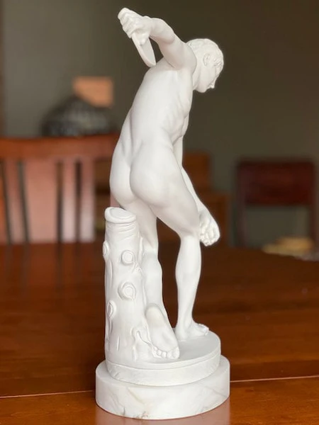 Discus Thrower Discobolos Sculpture By Myron 18.5" High - Image 4