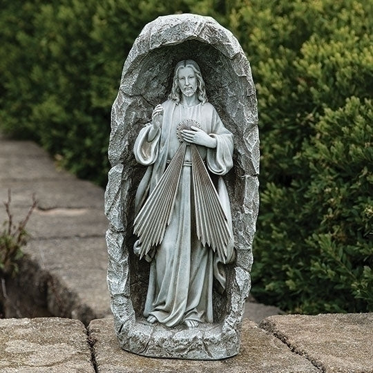 Divine Mercy of Jesus Christ Solar Light Garden Statue 18.5" Tall