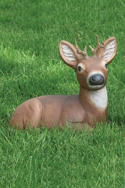 Deer Sculpture Laying Down Cement