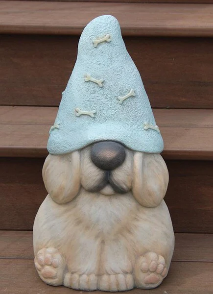 Dog Cement Garden Gnome Statue 19" High - Image 2