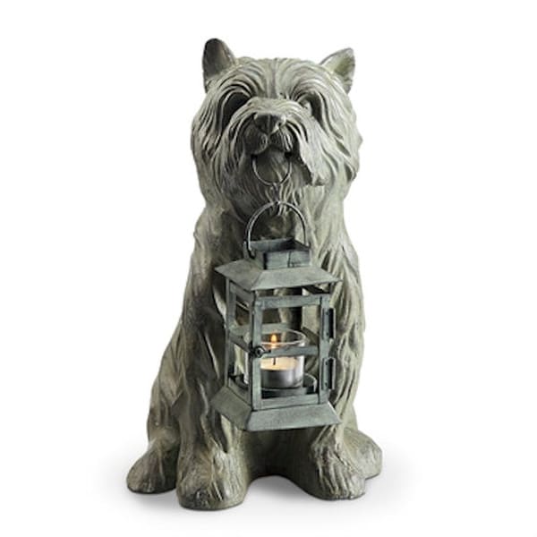 Dog Garden Lantern Patient Pooch Statue - Image 3