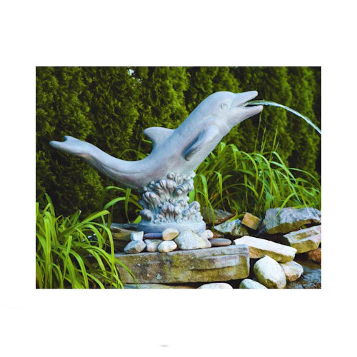 Dolphin Riding On Wave Plumbed Feature - Image 2