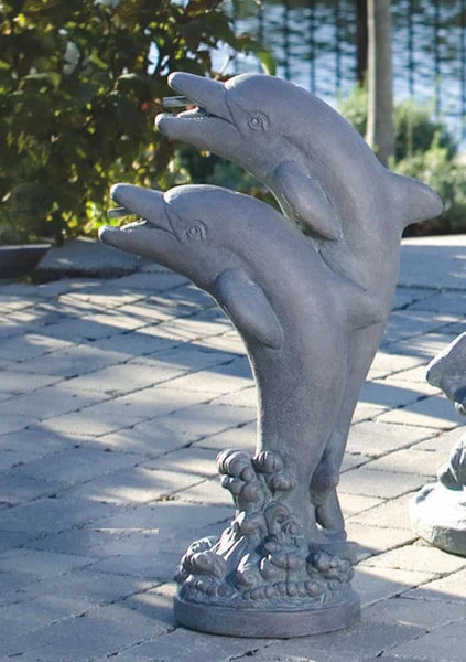 Double Dolphins Plumbed Water Feature - Image 2
