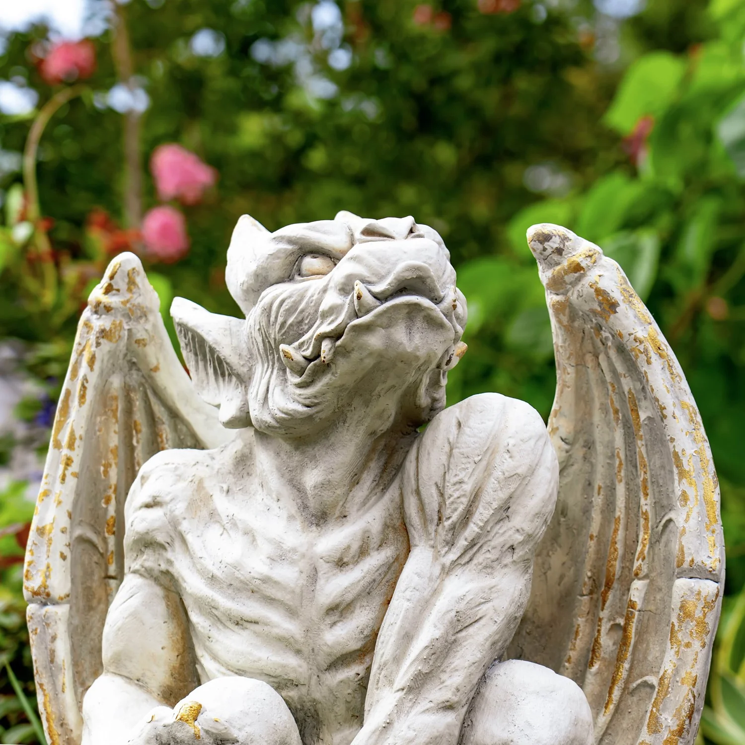 Draga Watcher Gargoyles Sculptures – Set of Two 28" Tall - Image 3