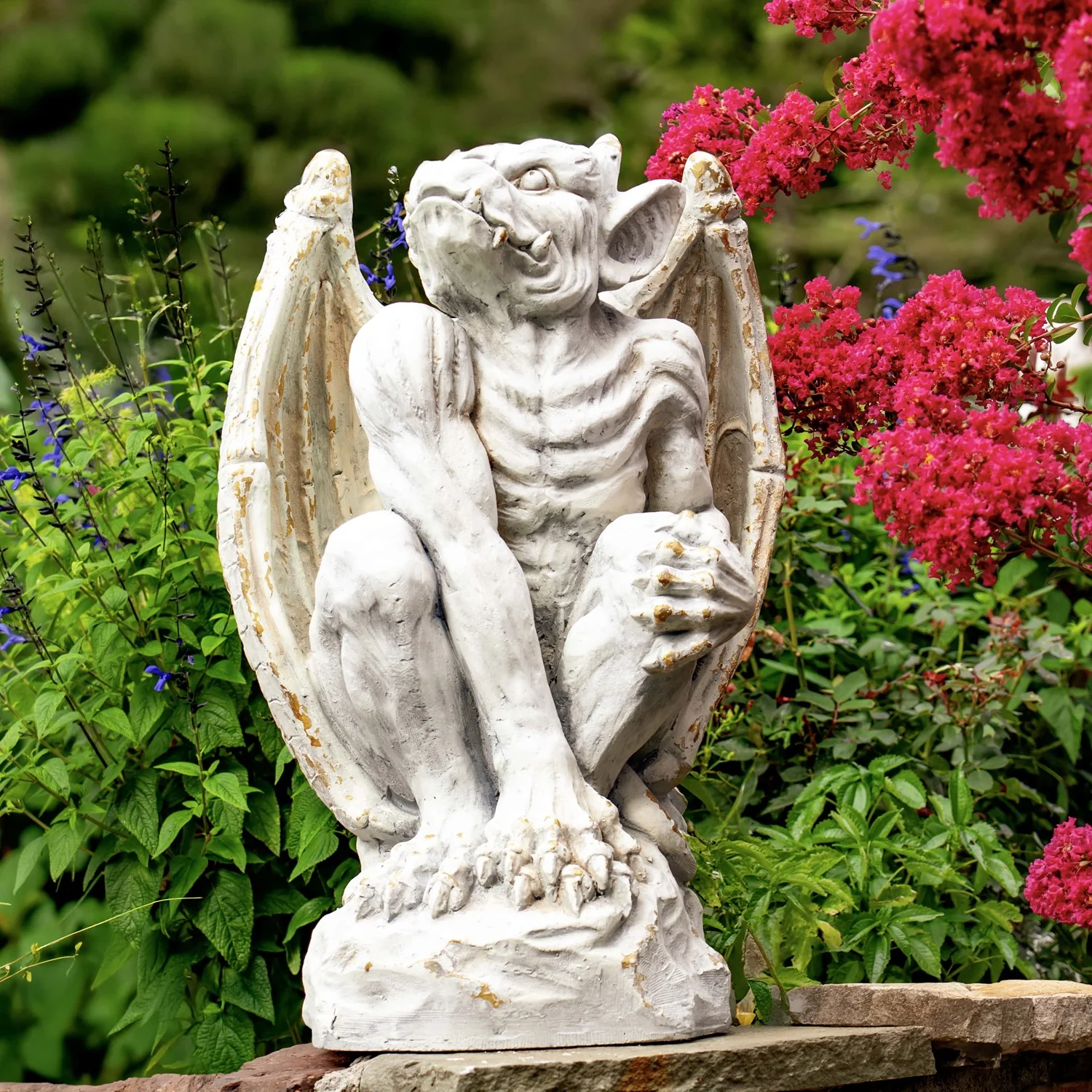 Draga Watcher Gargoyles Sculptures – Set of Two 28" Tall - Image 4