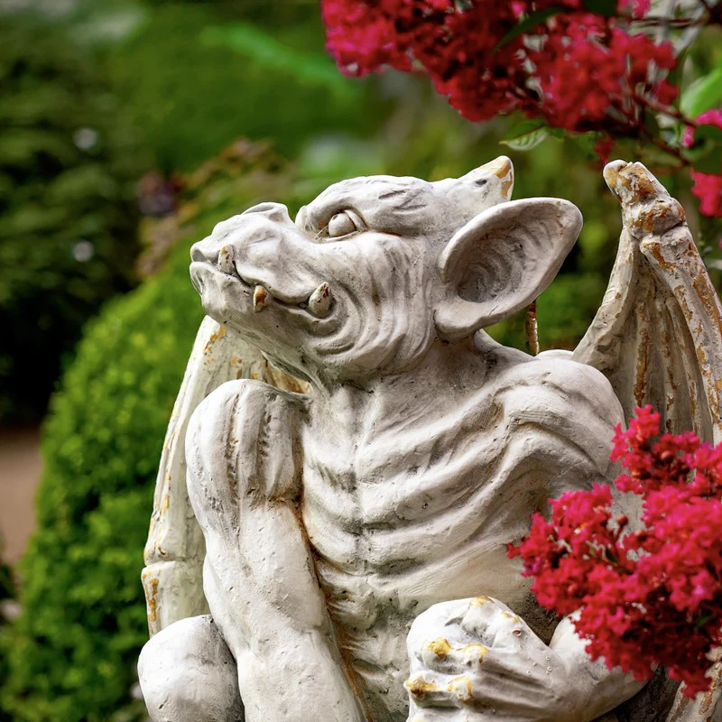 Draga Watcher Gargoyles Sculptures – Set of Two 28" Tall - Image 6