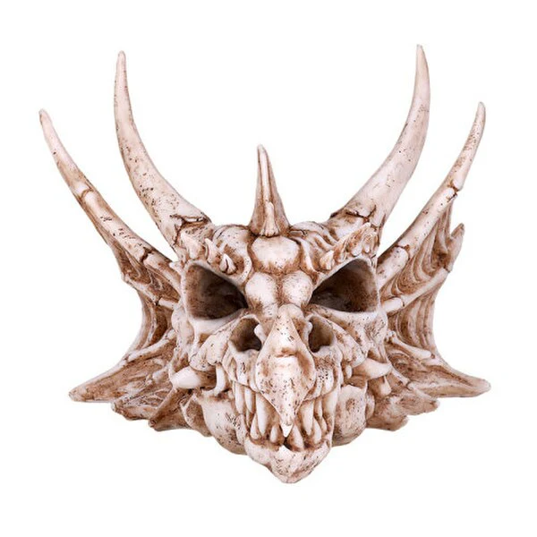 Dragon Sculptural Skull Statue - Image 2