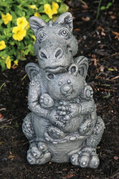 Dragon with Teddy Bear Sculpture