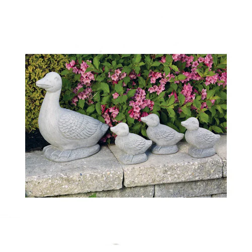 Duck with Ducklings Cement Statue Set of 4 – Made in USA - Image 3