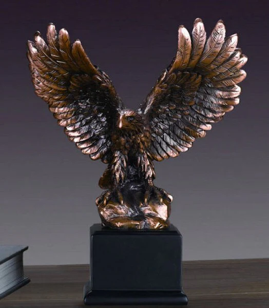 Eagle Sculpture Wings Open 9.5" High