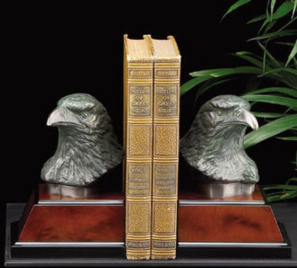 Eagle Bookend On Burlwood Bases