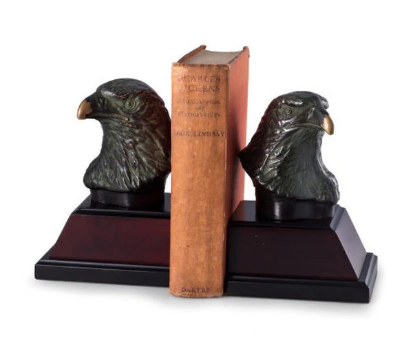 Eagle Bookend On Burlwood Bases - Image 2