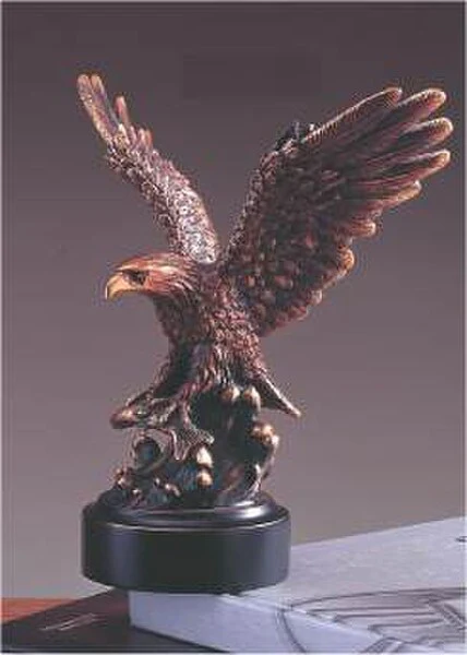 Eagle Catching Fish Sculpture 8" High