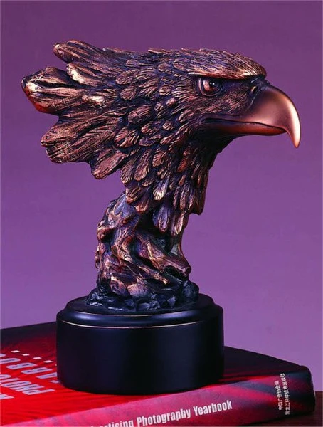 Eagle Head Bust Sculpture 7.5" High