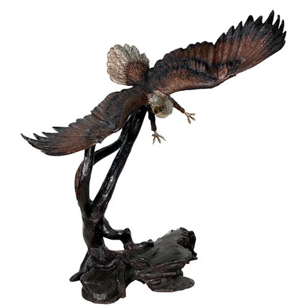 Eagle In A Tree Bronze Sculpture