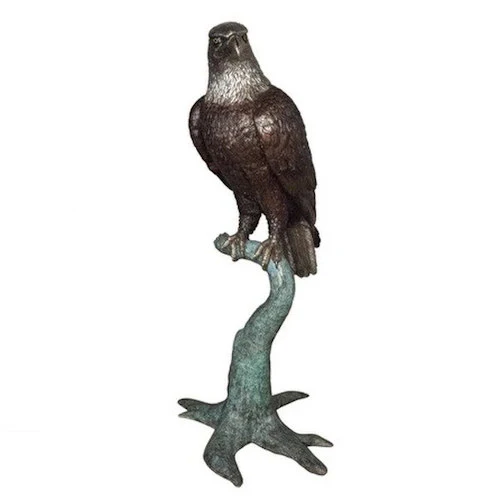 Eagle On A Tree Bronze Sculpture - Image 2