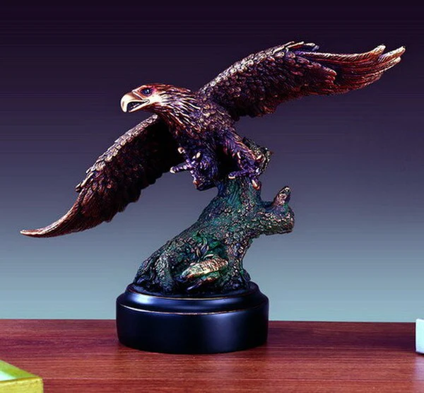 Eagle Statue Catching Prey 8" High
