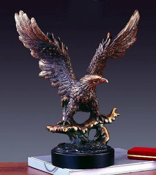 Eagle Statue on Branch Sculpture 15.5" H - Image 2