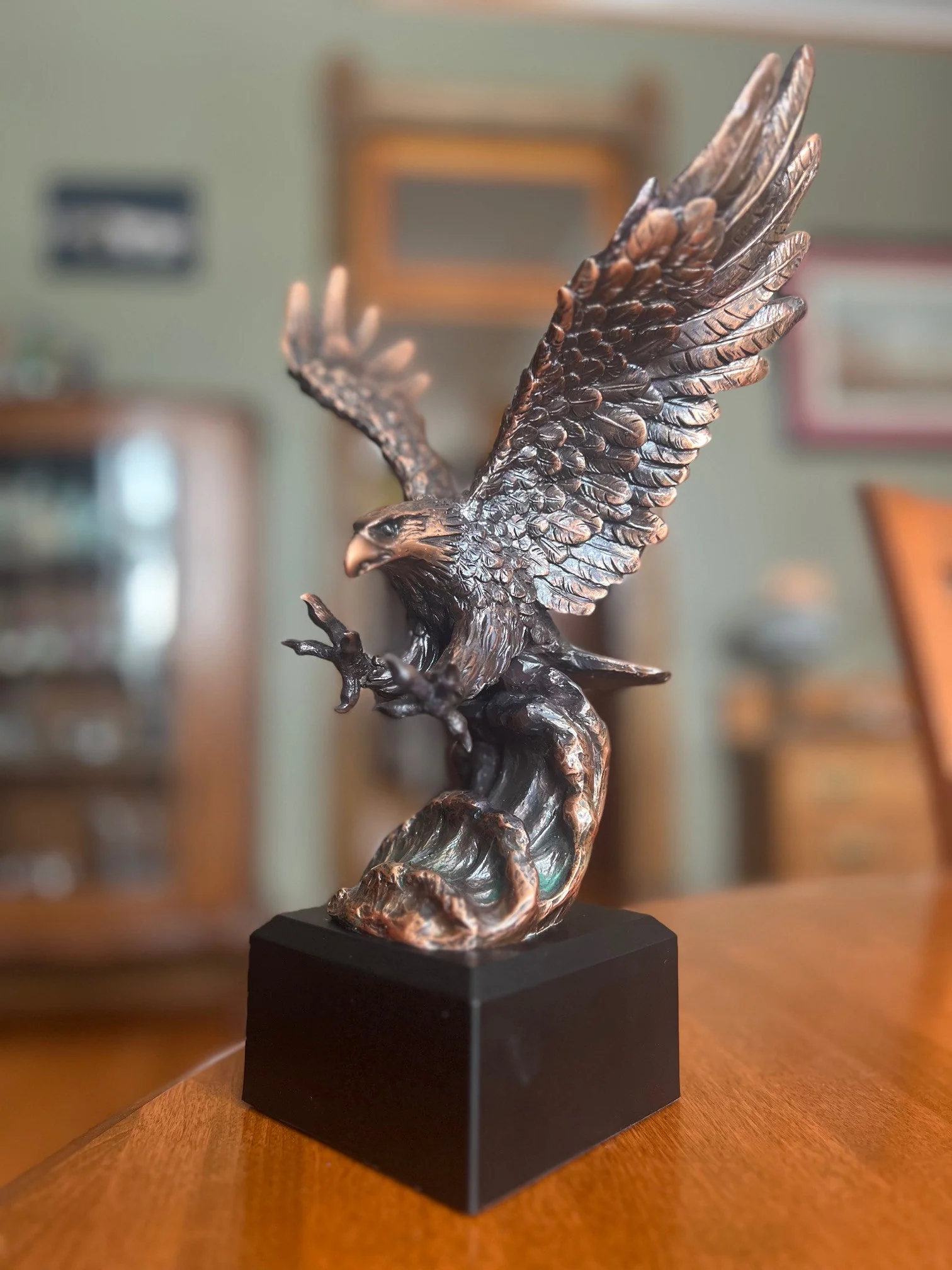Eagle Wings Statue 11.5" Sculptural Award - Image 4