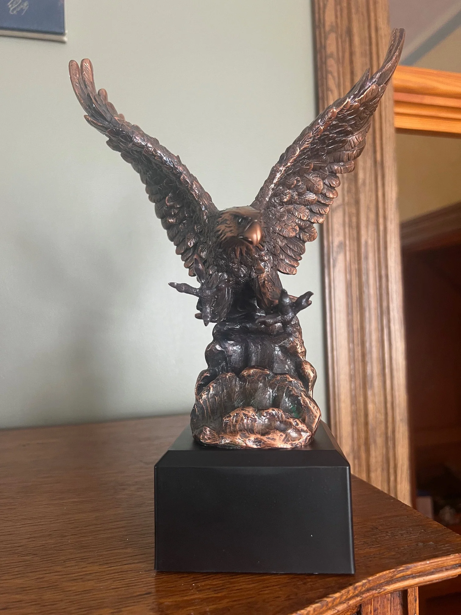 Eagle Wings Statue 11.5" Sculptural Award - Image 6