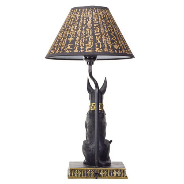 Egyptian Anubis Lamp Sculpture - Image 2