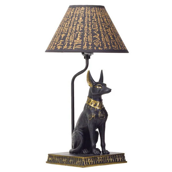 Egyptian Anubis Lamp Sculpture - Image 3