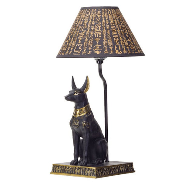 Egyptian Anubis Lamp Sculpture - Image 4