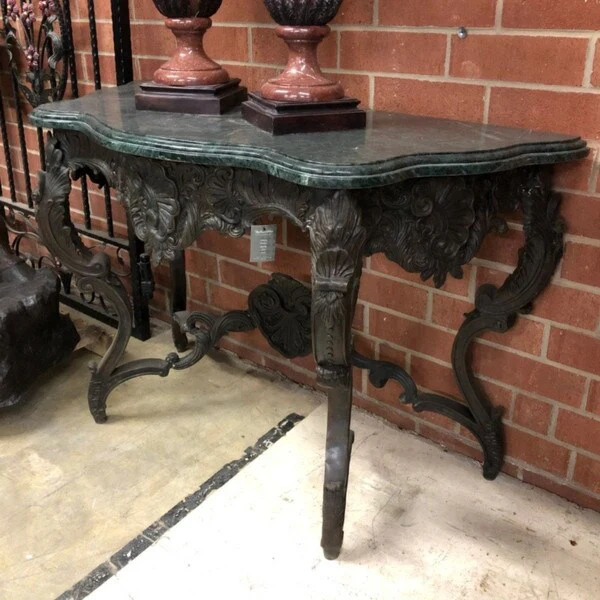 Elegant Console Table with Marble Top - Image 2