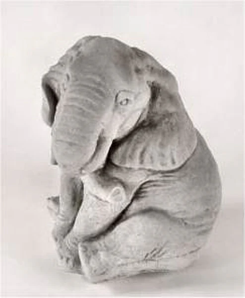 Elephant Sitting 9.5" High Sculpture - Image 2