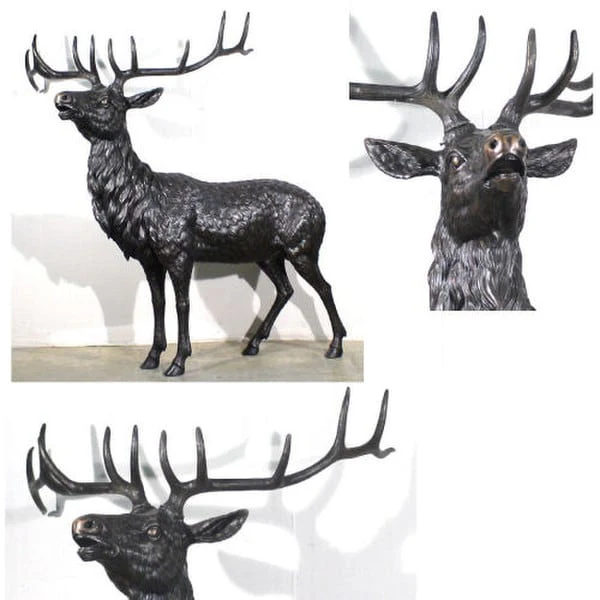 Elk 92" High Statue Bronze - Image 3