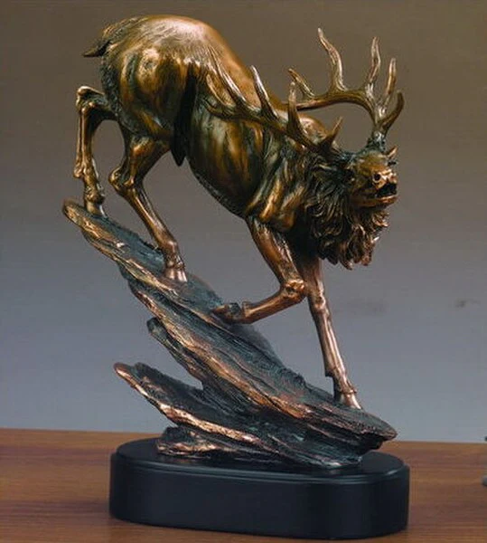 Elk Sculptural Statue 12.5" High - Image 2