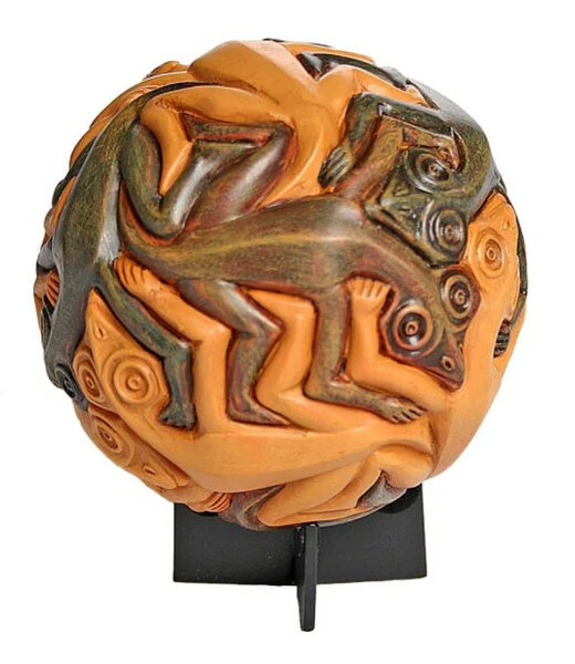 Escher Lizards Geckos Sphere Tessellation Statue - Image 2