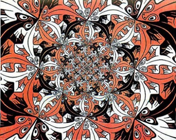 Escher Lizards Geckos Sphere Tessellation Statue - Image 3