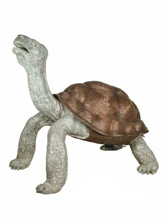 Estate Garden Tortoise Bronze Fountain 61" Long