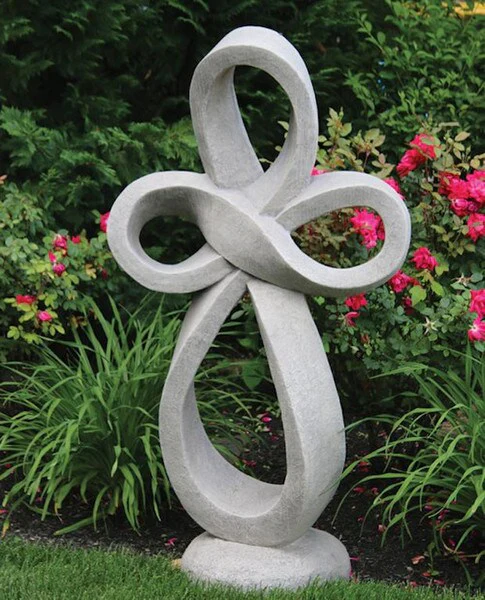 Eternity Cross Sculpture Cement 59" High - Image 3