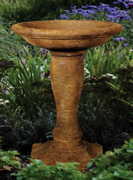 Europa Plinth Birdbath 2 Pc. 31" High - Image 2
