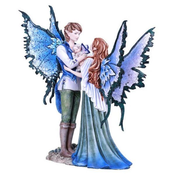 Fairy Family Sculpture with Baby - Image 3