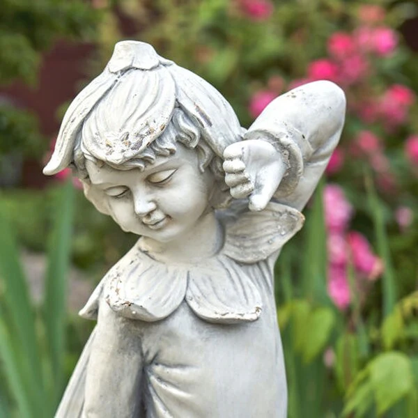 Fairy Garden Statue with Basket Planter Pixie 30" Tall - Image 2