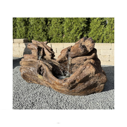 Fallen Logs Driftwood Garden Fountain with Light - Image 2