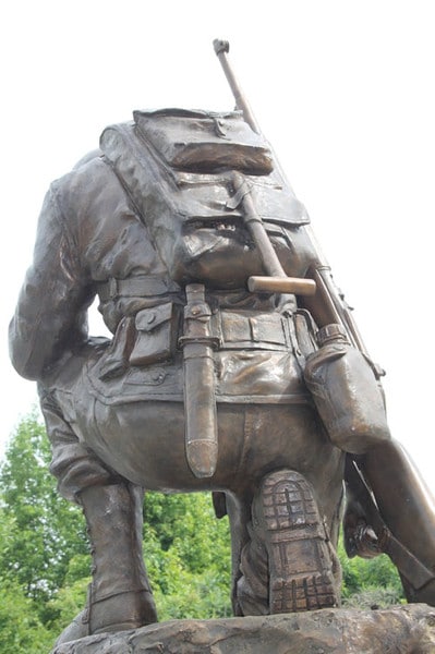 Fallen Soldier War Memorial Life-Size Sculpture - Image 11